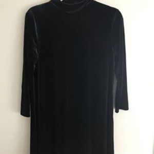 Dark Blue Velvet Dress